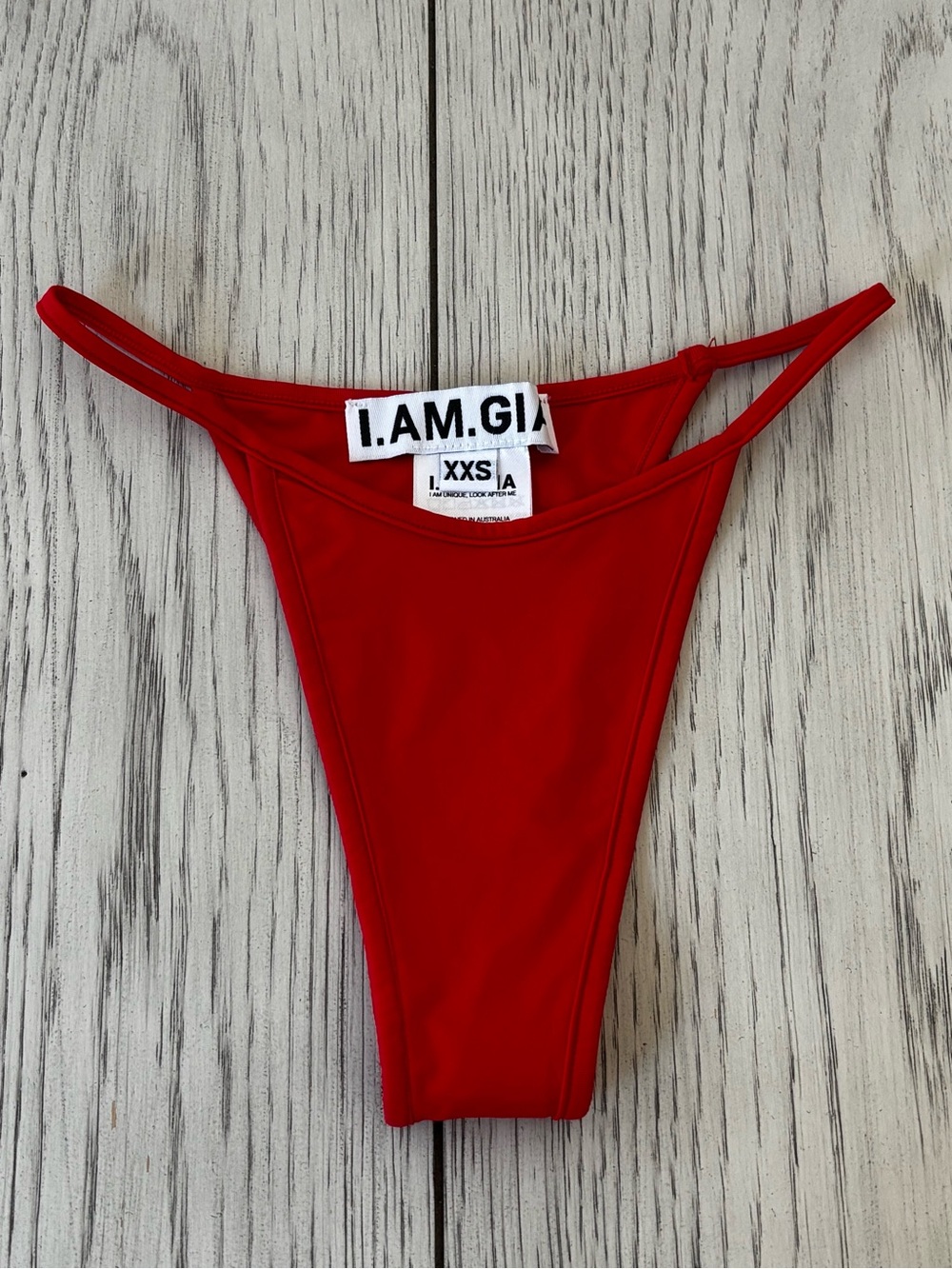 I.AM.GIA Red High-Cut Bikini Bottom